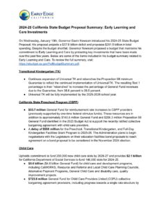 2024-25 California State Budget Proposal Summary_ Early Learning and ...