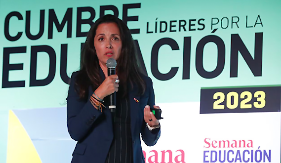Early Edge California executive director Patricia Lozano speaks at the 10th Annual Leaders for Education Summit in Colombia
