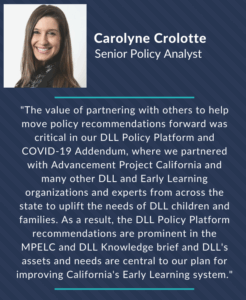 A year-in-review quote from Carolyn Crollote, Senior Policy Analyst.