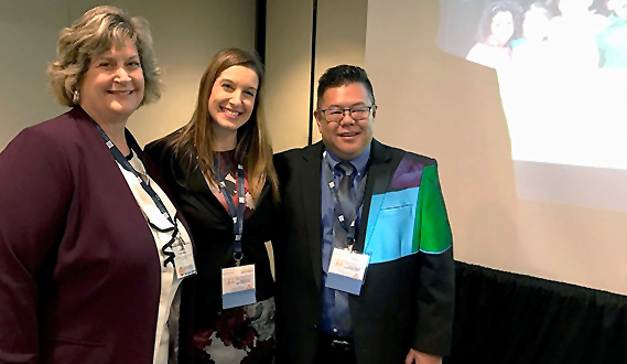 enior Policy Analyst, Carolyne Crolotte, poses with Fresno Unified School District’s (FUSD) Executive Officer, Deanna Mathies, and Los Angeles Unified School District’s (LAUSD) Executive Director of Early Childhood Education, Dean Tagawa.