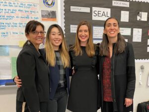 Guests pose at a Sobrato Early Academic Language (SEAL) demonstration site
