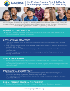 A slide listing the findings from the pilot study.
