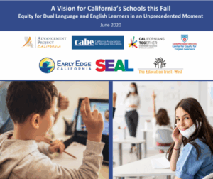 The title slide from "A Vision for California's Schools this Fall"